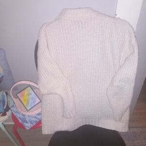 Elegant Cream Turtleneck Sweater